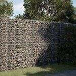 vidaXL Panier gabion avec couvercle 250x100x200 cm fer galvanisé