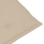 vidaXL Chaises inclinables de jardin et coussins lot de 8 Teck solide
