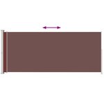 vidaXL Auvent latéral rétractable de patio 220x500 cm Marron