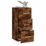 vidaXL Buffet Chêne fumé 34 5x34x90 cm Bois d'ingénierie