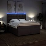 vidaXL Sommier à lattes de lit avec matelas Marron foncé 180x200 cm