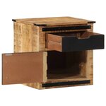 vidaXL Table de chevet 45x40x45 cm bois de manguier massif