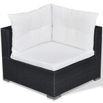 Salon de jardin meuble d'extérieur ensemble de mobilier 5 pièces avec coussins résine tressée noir 02_0016482