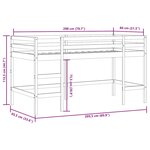 vidaXL Lit mezzanine enfants avec tunnel sans matelas bleu 80x200 cm