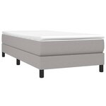 vidaXL Sommier à lattes de lit et matelas Gris clair 90x190 cm Tissu