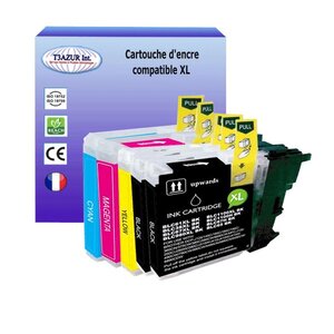 T3AZUR - 5x Cartouches compatibles avec Brother LC1100 XL pour Brother DCPJ315W  DCPJ515W  MFCJ220  MFCJ265W  MFCJ410  MFCJ415W