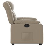 vidaXL Fauteuil inclinable électrique Cappuccino Similicuir