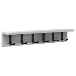 vidaXL Porte-manteau mural avec étagère Gris béton 60 x 10.5 x 10.5 cm