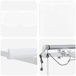 vidaXL Auvent Rétractable Blanc 500 × 300 cm Tissu et Métal