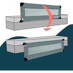 Barrière de lit rabattable - Gris