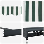 vidaXL Auvent Rétractable Manuel Vert et Blanc 350x250 cm