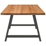 vidaXL Table à manger marron clair bois de chêne massif rectangulaire
