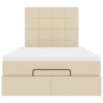 vidaXL Cadre de lit ottoman avec matelas crème 120x200cm tissu
