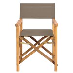 vidaXL Chaise de directeur 100  Polyester Teck Solide