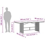 vidaXL Ensemble à manger de jardin 9 Pièces coussins gris résine tressée