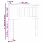 vidaXL Tête de lit avec tête de lit Gris béton 90 cm Bois d'ingénierie