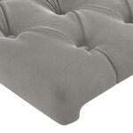 vidaXL Tête de lit Gris clair 100x7x118/128 cm Velours