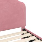 vidaXL Cadre de lit pour tout-petit avec tête de lit Rose 70 x 140 cm