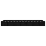 vidaXL Cadre de lit Noir 75x190 cm Petit simple Bois massif
