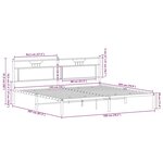 vidaXL Cadre de lit sans matelas chêne marron 193x201 cm