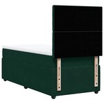 vidaXL Sommier à lattes de lit avec matelas Vert foncé 90x190 cm