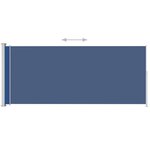 Vidaxl auvent latéral rétractable de patio 200x500 cm bleu