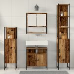 vidaXL Ensemble de meubles de salle de bain 4 pièces en bois vintage  bois d'ingénierie.
