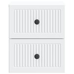 vidaXL Cabinet de chevet mural avec tiroir Blanc 33 x 34 5 x 40 cm