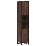 vidaXL Armoire de salle de bain chêne marron bois d'ingénierie métal