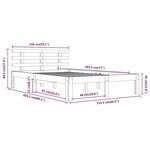 vidaXL Cadre de lit sans matelas blanc bois massif 150x200 cm
