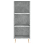 vidaXL Buffet haut Gris béton 34 5x34x180 cm Bois d'ingénierie