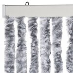 vidaXL Moustiquaire Blanc et gris 90x220 cm Chenille