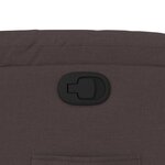 vidaXL Fauteuil inclinable Marron foncé Tissu