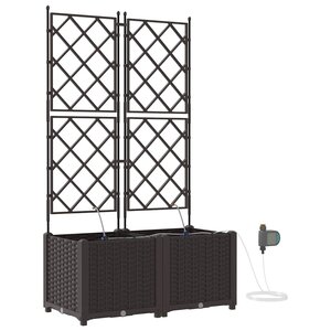 vidaXL Pots de jardin Marron 80 x 40 x 142 cm Acier