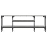 vidaXL Meuble TV sonoma gris 121x35x45 cm bois d'ingénierie et fer