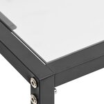 vidaXL Table console Transparent 180x35x75 5 cm Verre trempé