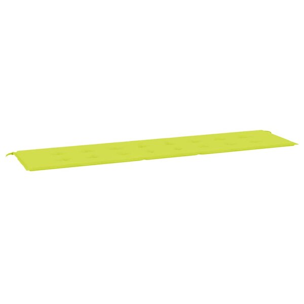 vidaXL Coussin de banc de jardin vert brillant 200x50x4cm tissu oxford