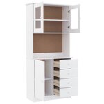vidaXL Buffet ALTA blanc 77x35x165 cm bois massif de pin