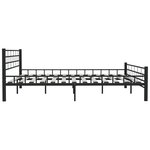 vidaXL Cadre de lit sans matelas noir acier 200x200 cm