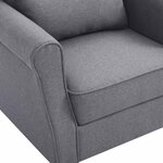 vidaXL Fauteuil gris foncé tissu