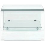 vidaXL Table basse Clair 50x45x33 cm Verre trempé