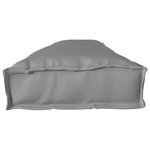 vidaXL Coussin de palette pour banc gris 200x40x8 cm en tissu Oxford