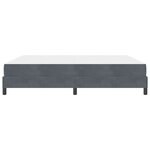 vidaXL Lit boxspring avec matelas Gris foncé 180 x 200 cm Velours