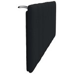 vidaXL Coussin de tête de lit noir 140 cm tissu