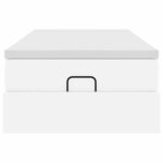 VidaXL Cadre de lit ottoman avec matelas blanc 80x200 cm similicuir