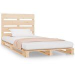 vidaXL Cadre de lit 90x190 cm Bois de pin massif Simple
