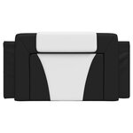 vidaXL Coussin de tête de lit Viana noir et blanc 100 cm similicuir