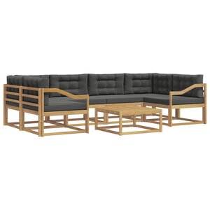 vidaXL Ensemble de canapés d'extérieur 5 Pièces Blanc et anthracite