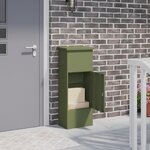 vidaXL Boîte de dépôt de colis Vert olive 44.5 x 29 x 110.5 cm Acier