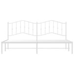 vidaXL Cadre de lit métal sans matelas et tête de lit blanc 200x200 cm